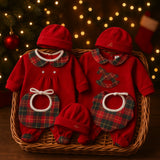 Klaiadì  coordinato natale bavetta e cuffietta cavalluccio