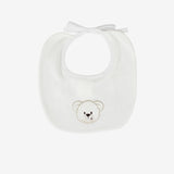 Klaiadì corredino completo cappellino e babbucce  del tema bianco e tortora teddy