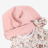 Klaiadì corredino completo bavetta e cappellino tema floreale