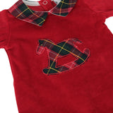 Klaiadì Tutina ciniglia in tartan con cavalluccio