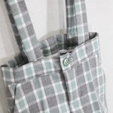 Klaiadì completo battesimale 5 pz. verde salvia e quadri