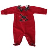 Klaiadì Tutina ciniglia in tartan con cavalluccio