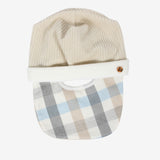 Klaiadì corredino completo bavetta e cappellino tema bianco e beige