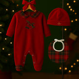 Klaiadì Tutina ciniglia in tartan con cavalluccio