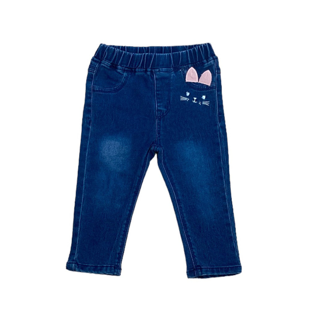 jeans blu per neonata