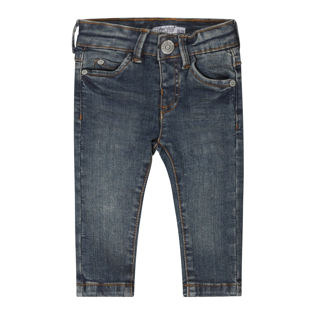 jeans per bambino elasticizzato regolabile in vita blu