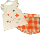 Street Monkey completo due pezzi bianco e arancio cod 243005