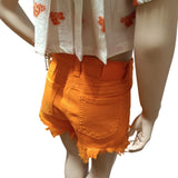 TO BE TOO  shorts sfrangiato arancio cod. TBT1637