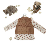 retro gilet camicia papillon dettagli cammello bimbo gymp