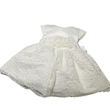 Klaiadì abito battesimale di pizzo con BOLERINO PELLICCIA INCLUSA