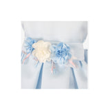 Klaiadì abito con cintura in vita di fiori polvere junior cod.KD21787PJ