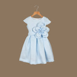 Klaiadì abito  con fiore maxi polvere al lato cod. KD31857PP